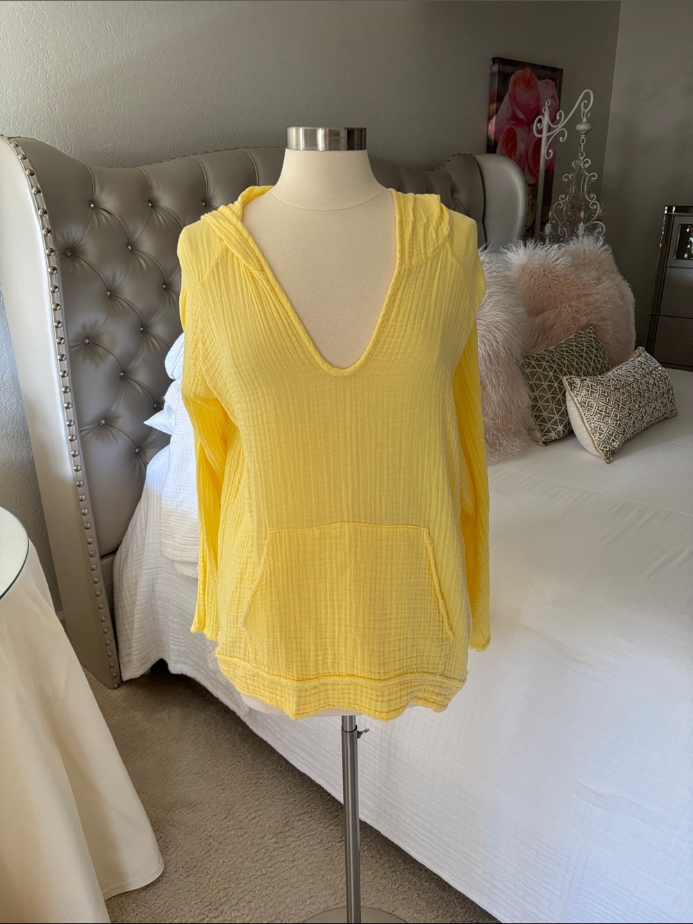 Michael Stars Gauze Hooded Women's Top